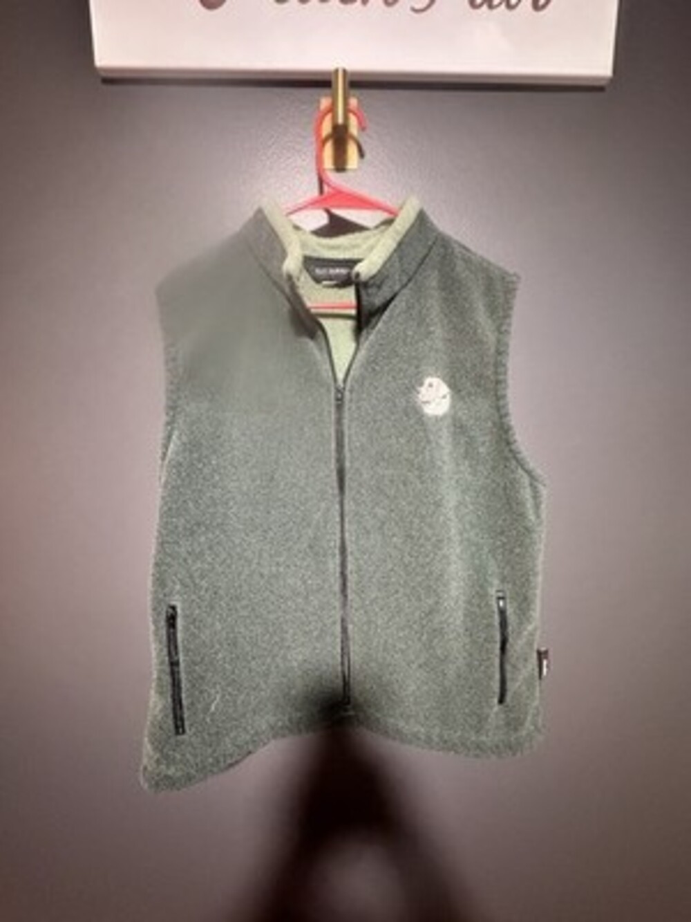 Vintage Black Diamond Fleece Vest XL • Forest Green Zip-Up • USA Made Dog  Logo